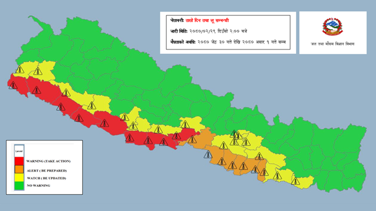 अझै चार दिनसम्म लूको सम्भावना रहेकाले सतर्कता अपनाउन आग्रह