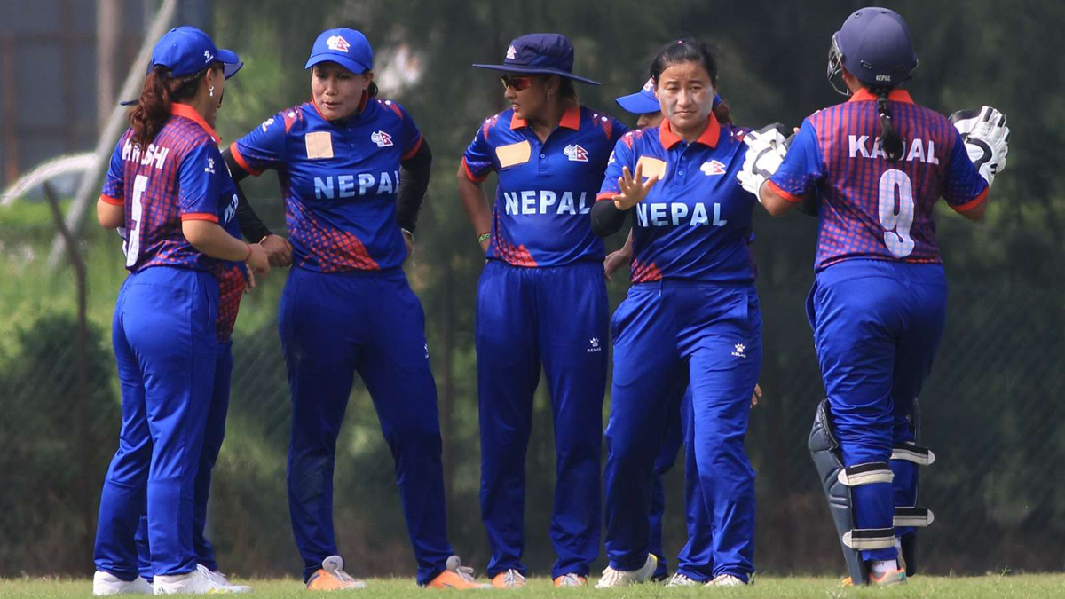 आइसीसी महिला टि–२० विश्वकप एसिया छनोटमा नेपाल ब्याटिङ गर्दै