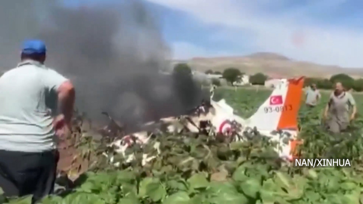 टर्कीमा सैन्य विमान दुर्घटना : २ सैनिकको मृत्यु