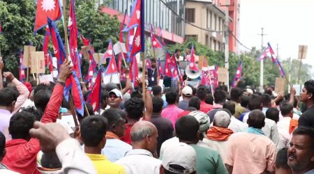 काठमाडौं महानगरविरुद्ध कबाड व्यवसायीको दोस्रो दिन पनि प्रदर्शन