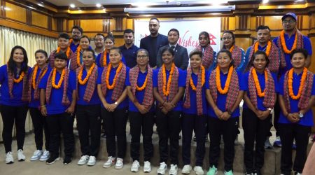 एसीसी महिला एशिया कप खेल्न जाने नेपाली टोलीको बिदाइ