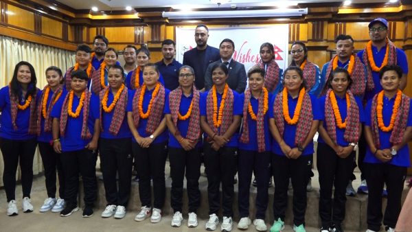 एसीसी महिला एशिया कप खेल्न जाने नेपाली टोलीको बिदाइ